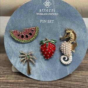 Atterri | Boat Bag Pins ~ Brooches 🌴🍓🍉